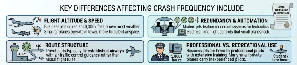 Key differences affecting crash frequency include