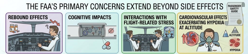 The FAA’s primary concerns extend beyond side effects