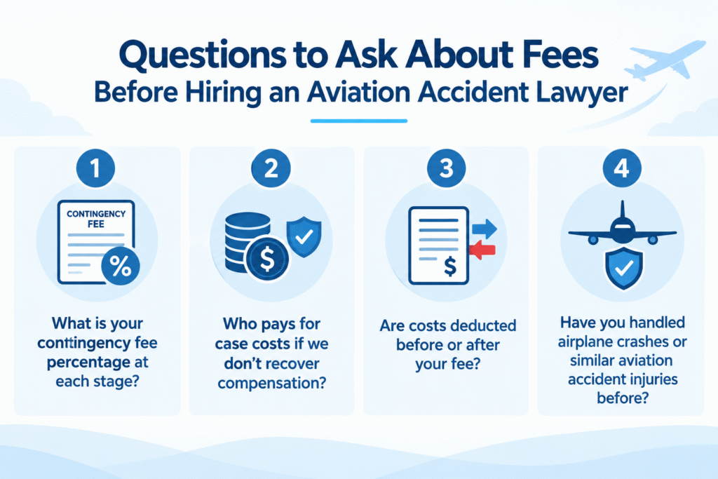 Questions to Ask About Fees Before Hiring an Aviation Accident Lawyer